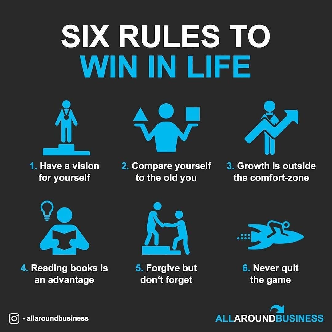 Six rules to win in life  
.
TAG-SAVE-SHARE with a friend
.
Follow  for MOREEEE
…