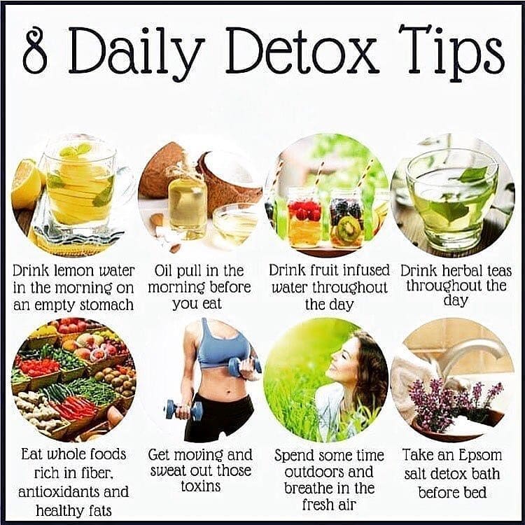 8 Daily Detox Tips
.
Follow  for the BEST in healthy living
.
 all rights reserv…