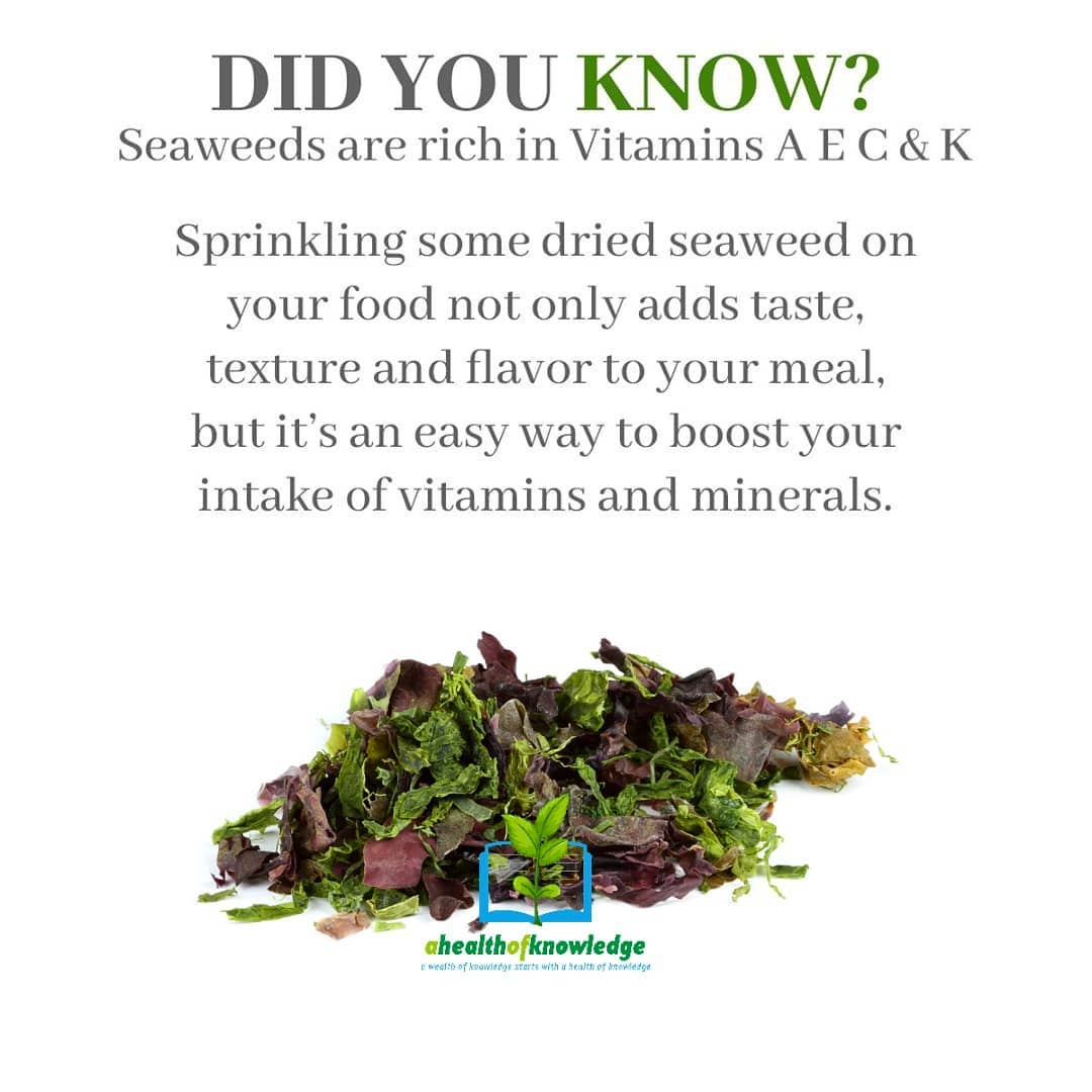 DO YOU CONSUME SEAWEED? 
.
.
.
.
.
                       …