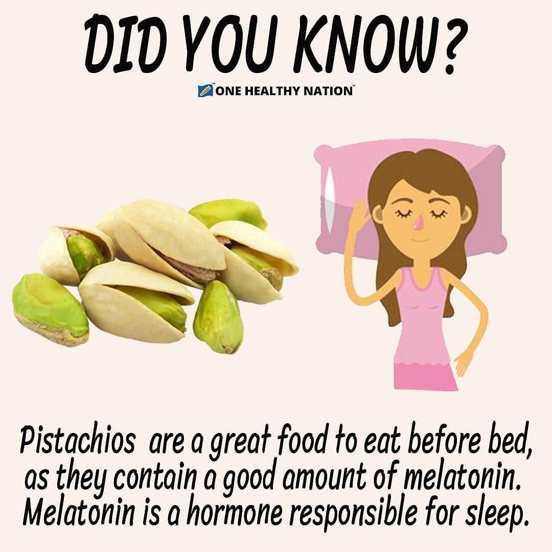 Do you like pistachios?! They can hel you sleep by 

.
TAG-SAVE-SHARE
.
Follow  …