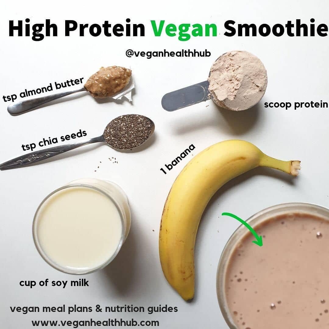 High Protein Vegan Smoothie Please follow  for more great content!! by 
⁠
Simpl…