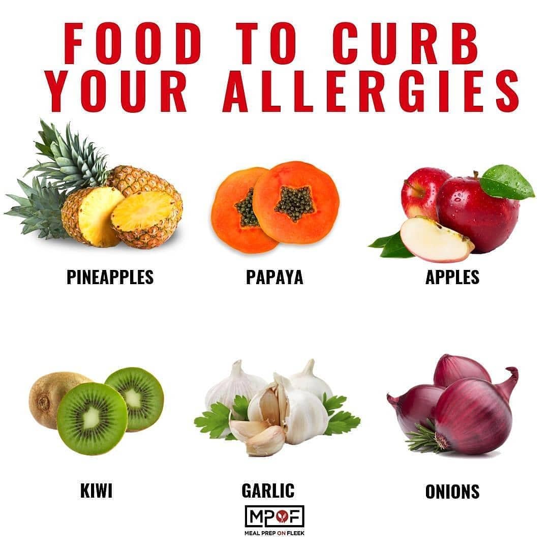 Here are the ultimate eats to curb your allergies:⠀
⠀
Please follow  for more gr…