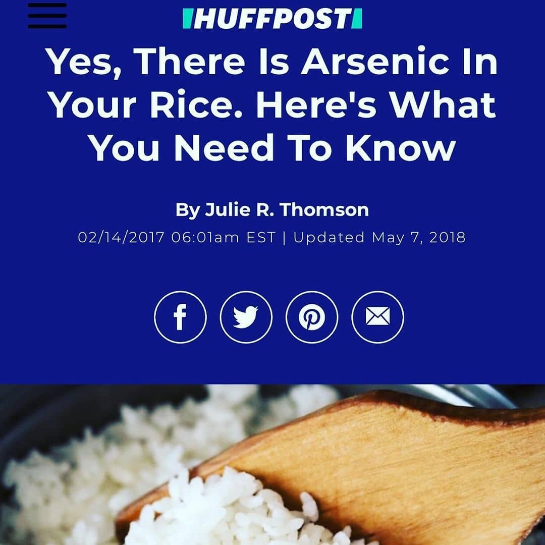 Reposted from  ( –  White rice has high levels of arsenic inside of it!! As you …