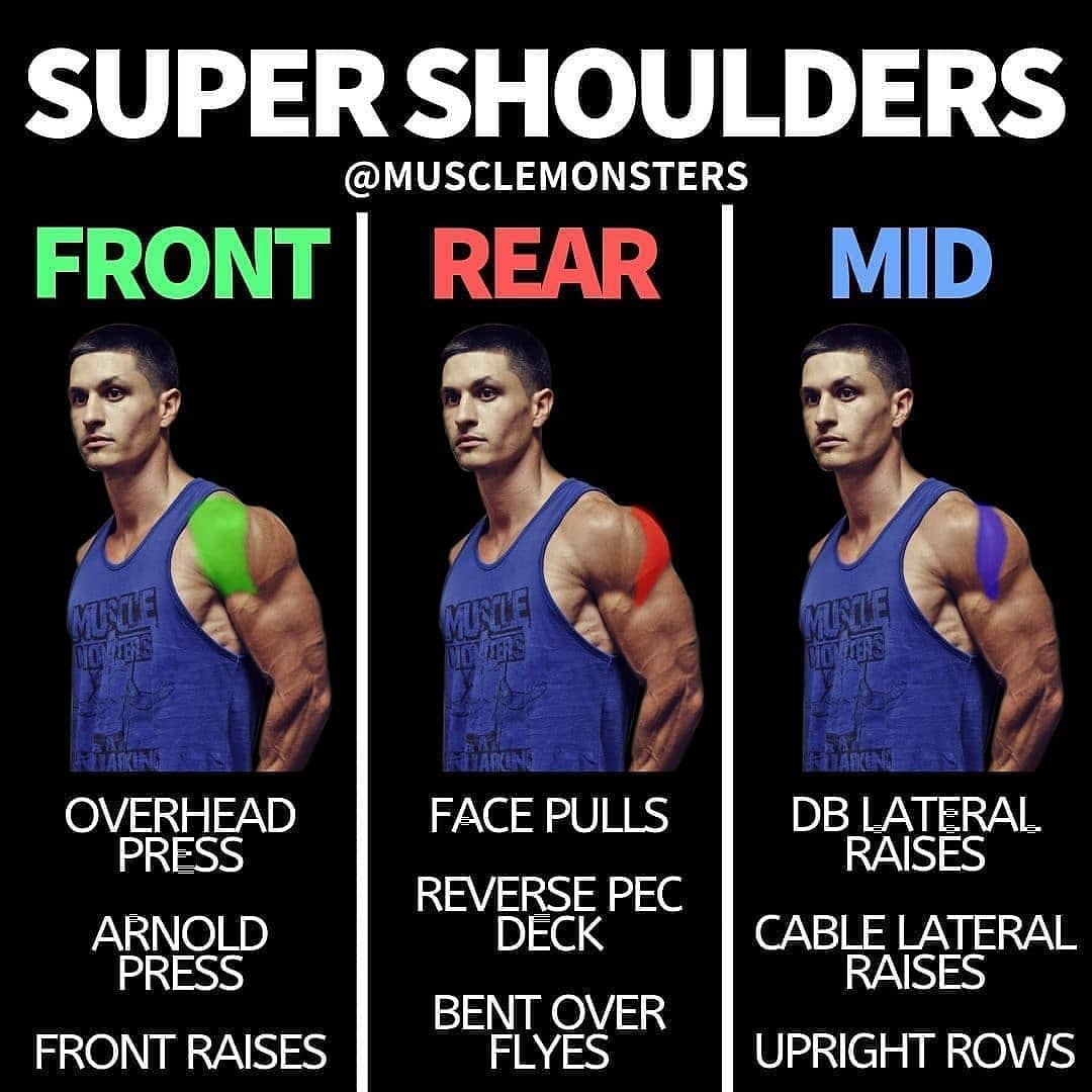 SHOULDER WORKOUT

Please follow  for more great content!! by 
.
The deltoids ar…