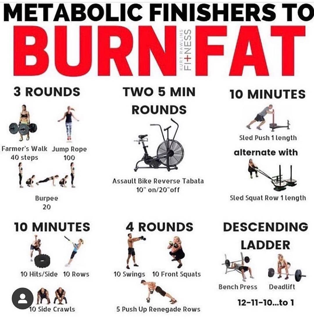 METABOLIC FINISHERS TO BURN FAT
. What’s your favorite way to burn fat??
.
Pleas…