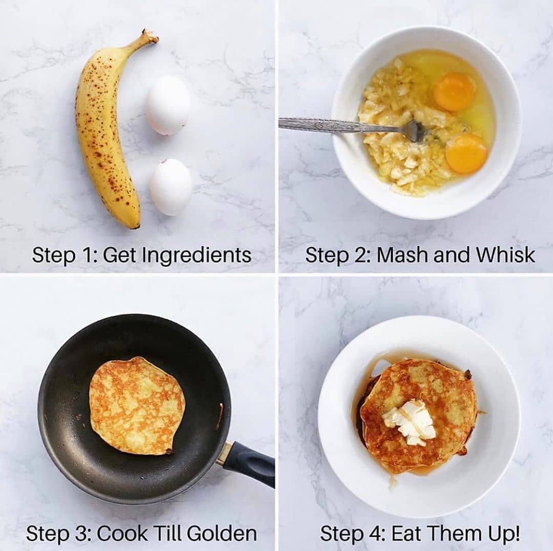 Quick 3 Ingredient Pancakes
.
Please follow  for more great content!! 1 – Just g…