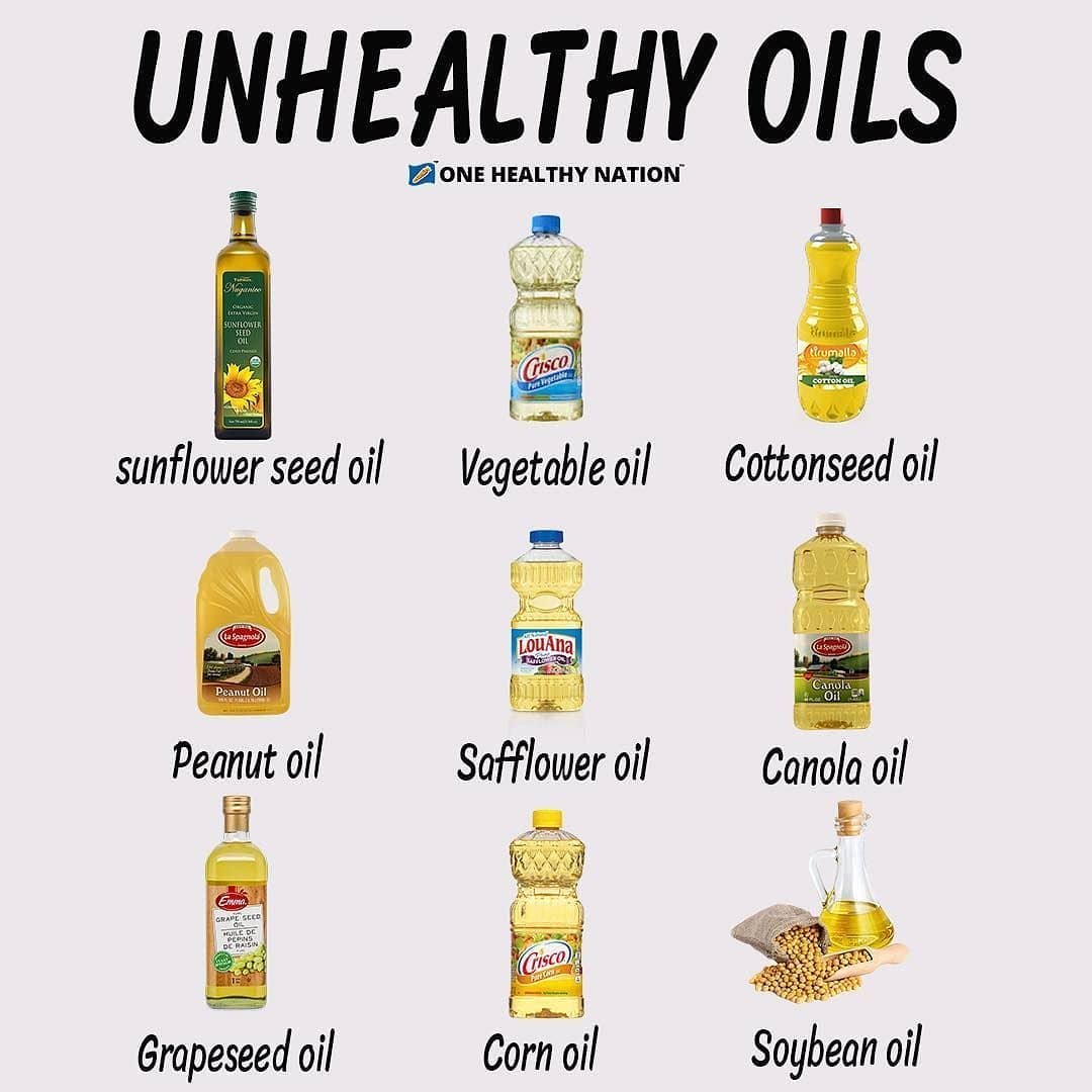 Unhealthy Oils by 
.
Tag someone who needs to know this!
.
Follow  for MOREEEE
….